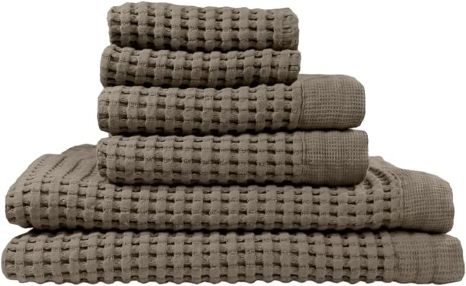 GILDEN TREE Waffle Towel Set Quick Dry Thin | 2 Bath Towels | 2 Hand Towels | 2 by GildenTree