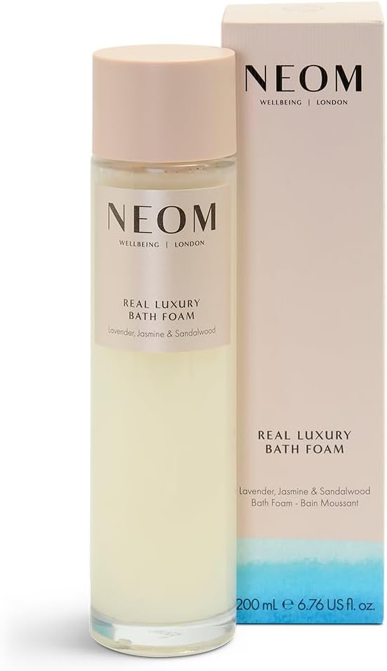 NEOM Real Luxury Bath Foam, 6.76 fl oz | Lavender, Jasmine & Rosewood | Coconut by NEOM