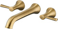 Wall Mount Tub Filler Roman Tub Faucet Brushed Gold Brass Bathtub Faucets by QinkellSanitaryWare