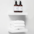 Homeforia White Floating Shelf 12 inch, High End Solid Real Wood Small 12inch by Homeforia