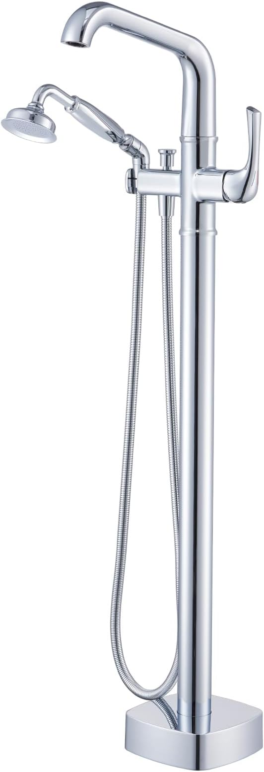Luxury Free Standing Tub Faucet, Classic Brass Freestanding Bathtub Faucet by LexdaleSanitaryWare