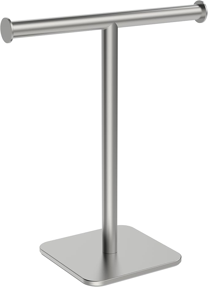 RUACQ T-Shape Hand Towel Holder Stand, Weighted Base Towel Rack, Countertop by Ruacq