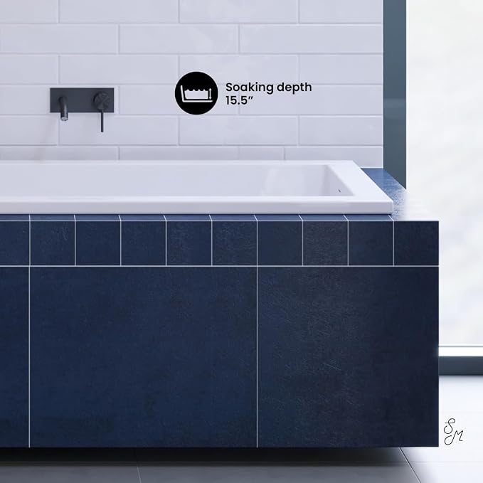 Swiss Madison Voltaire 72 x 36 Reversible Drain Soaking Drop-in Bathtub in - Image 4