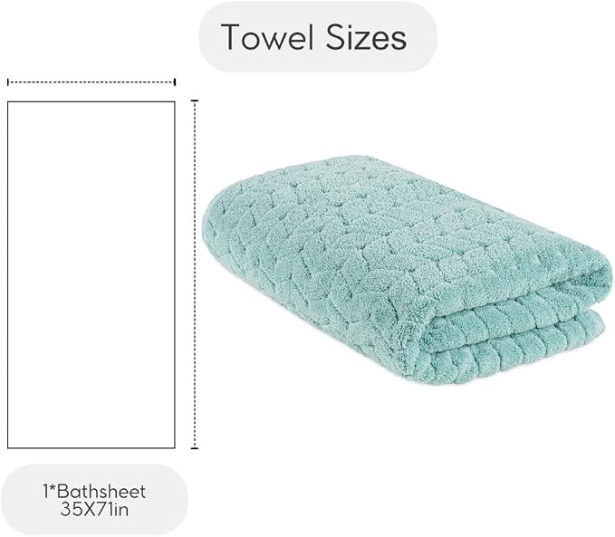 BAGNO MILANO Turkish Bath Towels, Soft Plush Jacquard Luxury Bath Towels - Image 2