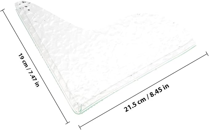 2pcs Acrylic Shower Splash Guards Floor Water Barrier Tub Corner Protector - Image 2