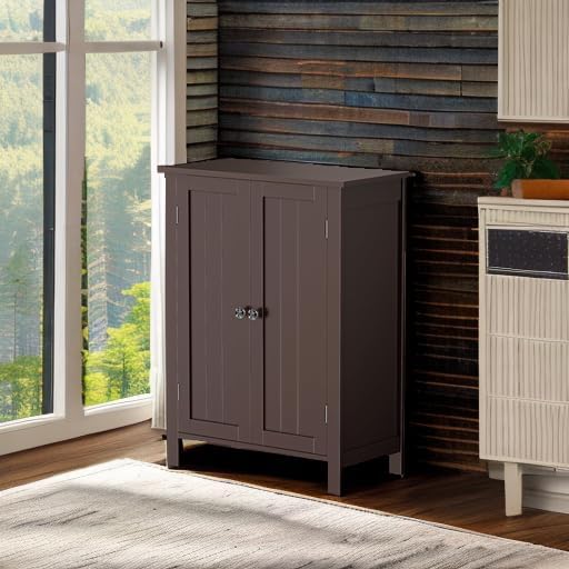 SUPER DEAL Modern Bathroom Floor Storage Cabinet - Image 5