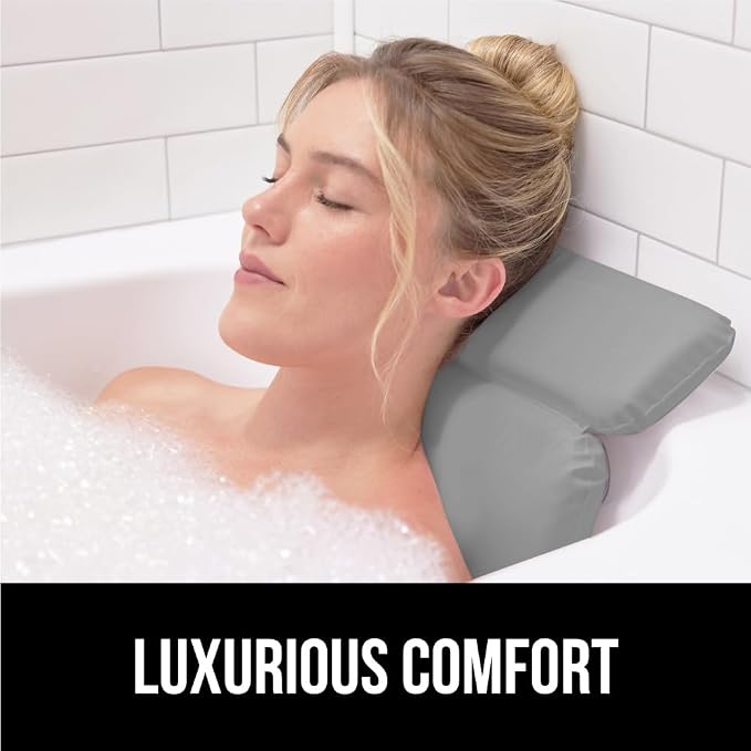 GORILLA GRIP Bath Pillow for Tub, Improved Suction Cups, Luxury Bathtub Pillows - Image 3