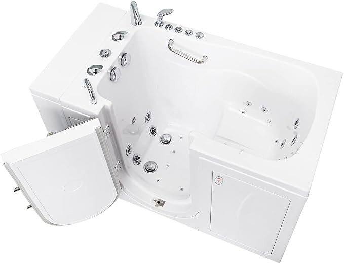 Ella Capri 30"x52" Acrylic Air and Hydro Massage and Heated Seat Walk-In Bathtub - Image 8