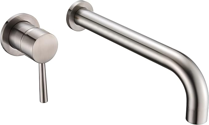 sumerain Bathtub Faucet Brushed Nickel Wall Mount Tub Faucet Single Left-Handed by SUMERAINFAUCETS