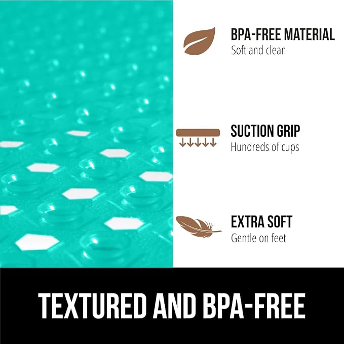 GORILLA GRIP Patented Square Shower Stall Mat, Small Bathtub Floor Mats - Image 5