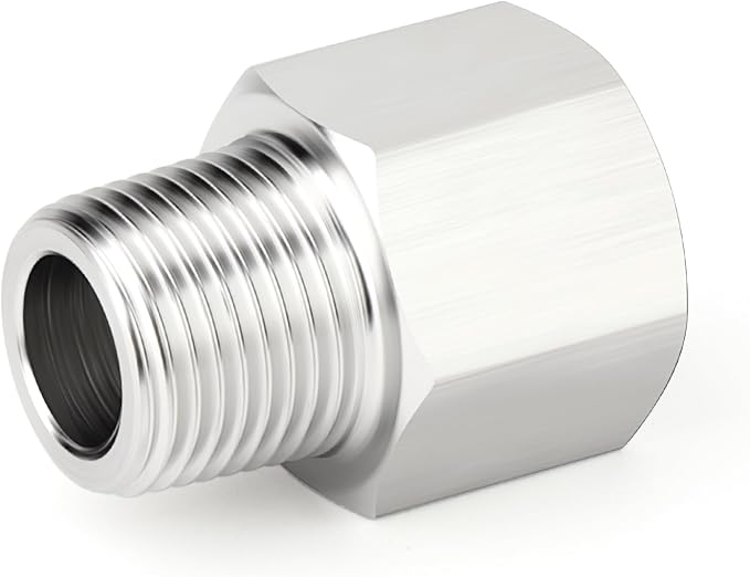 TAISHER 10PCS 304 Stainless Steel Pipe Fitting, 3/8" NPT Male x 3/8" NPT Female - Image 3