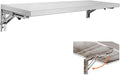 Folding Concession Shelf 48" L x 12" W, Stainless Steel Folding Serving Food by SWOTCATER