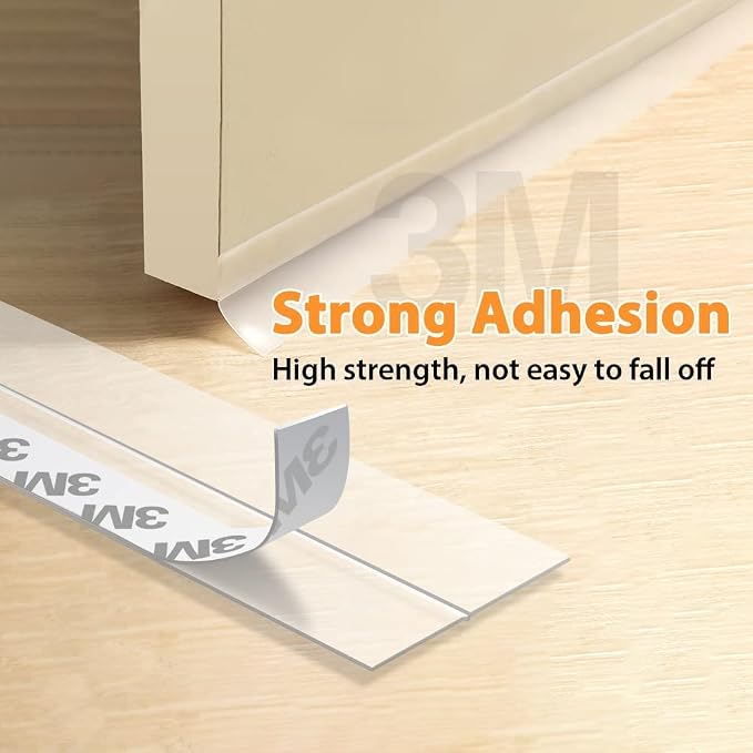 33.5 Ft Weather Stripping Seal Strip, Silicone Draft Stopper, Self Adhesive - Image 3