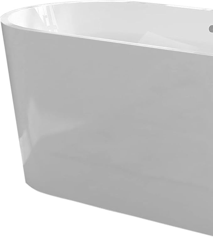 FerdY Shangri-La 55" Acrylic Freestanding Bathtub, Classic Oval Shape Soaking - Image 9