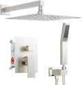 Shower Faucet Set Brushed Nickel Shower System, Starbath 10 Inch Rain Shower by STARBATH
