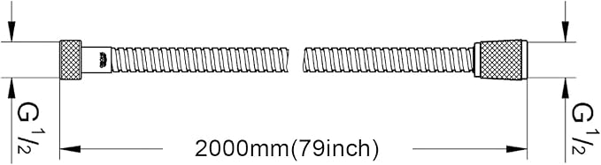 shower hose 304 stainless steel extra long shower hose replacement handheld - Image 2