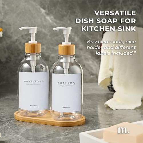 Maisonovo Plastic Soap Dispenser Set | Hand Soap and Dish Soap Dispenser Set | - Image 3