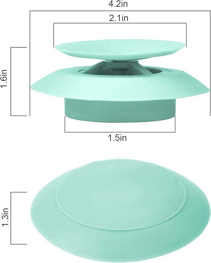 5 Pack Silicone Bathtub Stopper, Kitchen & Bathroom Drain Plug, Shower & - Image 2