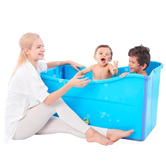 Large Foldable Bathtub for Toddler Collapsible Baby Bathtub Portable Bath tub by joyingbaby