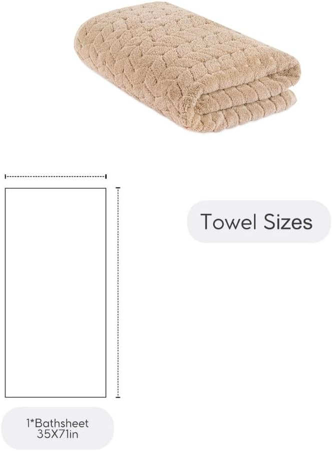 Turkish Cotton Ultra-Soft Plush Absorbent Quick Dry Bathroom Towel Set - Image 9