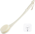 Body Back Scrubber – 17'' Long Handle Shower Brush, Anti-Mold Exfoliator by VANZAVANZU