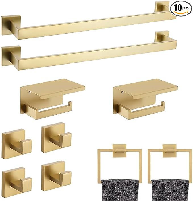 10-Piece Bathroom Hardware Kit by Unknown