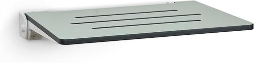 18 inch Silhouette Slimline Folding Wall Mount Shower Bench Seat, Sea Green Seat by Seachrome
