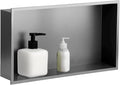 SaniteModar Shower Niche, Stainless Steel Shower Niche 12" X 24" No Tile Needed by SaniteModar