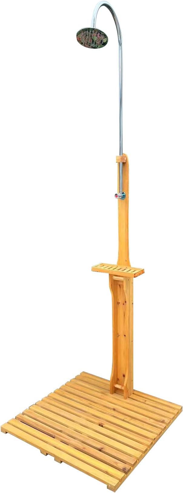 Outdoor Shower Kit Portable Wood Outdoor Garden Pool Shower - Image 9