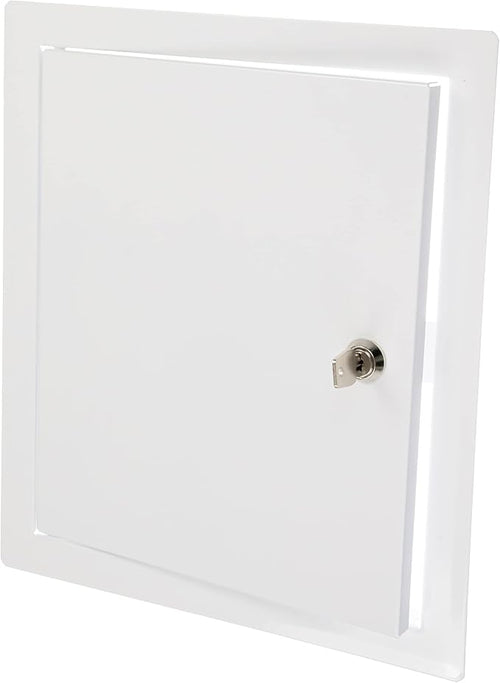 10" x 12" Lockable White Metal Access Door. Service Shaft Wall Panel by Unknown