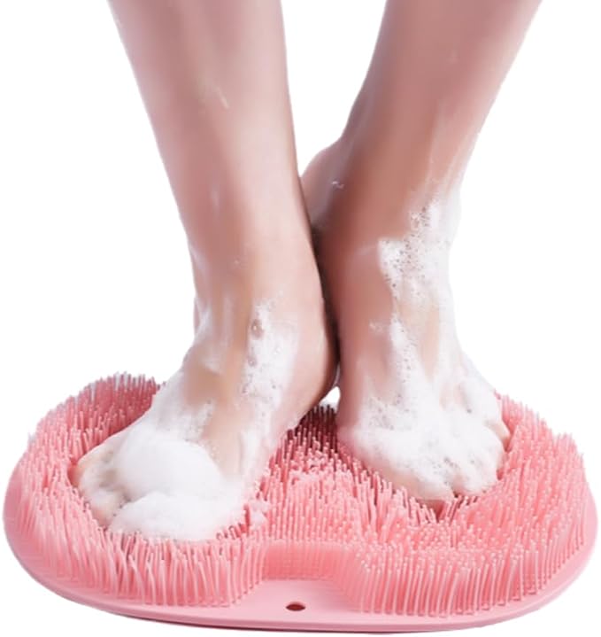 Silicone Shower Foot Scrubber Mat, 2025 Upgraded Exfoliating Bath Pad by ASFANST