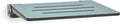 18 inch Silhouette Slimline Folding Wall Mount Shower Bench Seat, Teal Seat by Seachrome