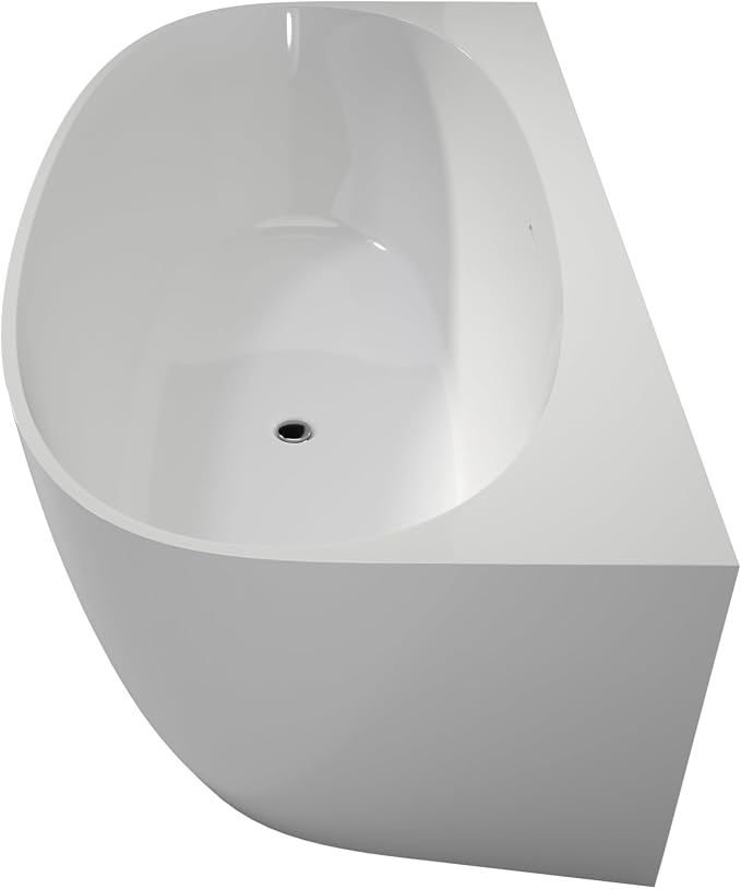 67" Acrylic Back-to-Wall Bathtub, Freestanding Bathtubs, Stand Alone Tub - Image 7