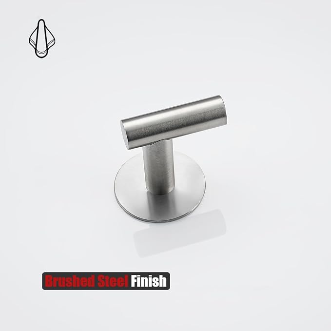 JQK Self Adhesive Towel Hook Brushed, No Drill Stick on Coat Robe Clothes Wall - Image 8