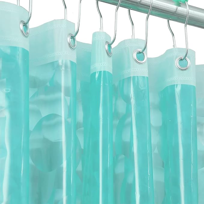 Ga-Geetopia EVA 3D Teal Pearl Water Cube Plastic Shower Curtain Liner by Ga-Geetopia