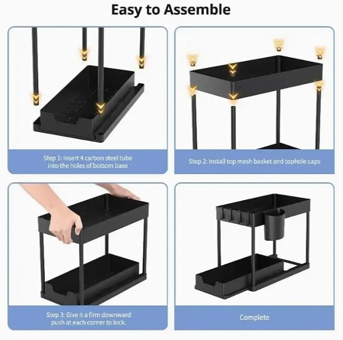 Over Sink Shelf Organizer 1pack, No Drill Easy Installation, Heavy Duty - Image 5