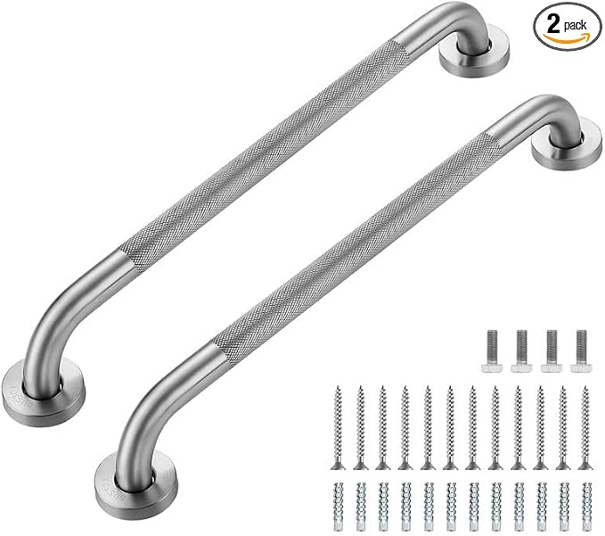Grab Bars for Shower, 2 Pack 20-Inch Anti Slip Shower Handles for Elderly by RavinteHardware