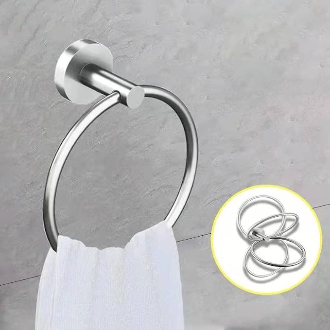 Cilee 10 Piece Brushed Nickel Bathroom Accessories Set, 24inch Brushed Nickel - Image 3