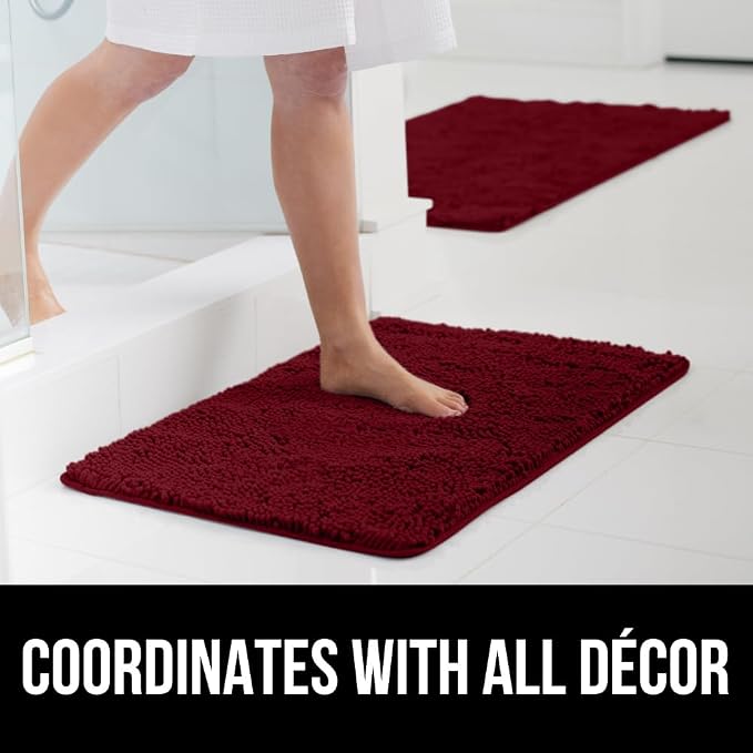 GORILLA GRIP Bath Rug Mat 30x20, Soft Absorbent Chenille, Quick Dry Microfiber - Image 9
