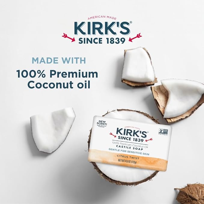 Kirk's Castile Bar Soap for Men, Women & Children - Image 3