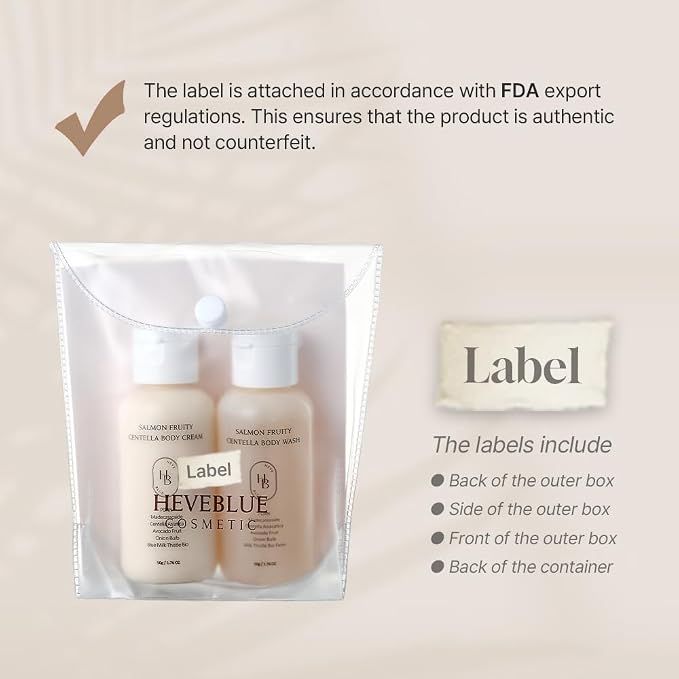 HEVEBLUE Salmon Fruity Centella Body Travel Kit - Image 2