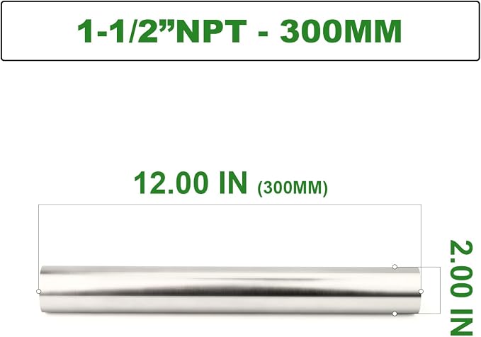 TAISHER 1PCS Stainless Steel Pipe Fittings, 1-1/2" NPT Female x 1-1/2" NPT - Image 2