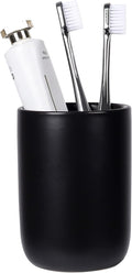 BosilunLife Ceramic Toothbrush Holder - 12oz Bathroom Toothbrush Holder Black by BosilunLife