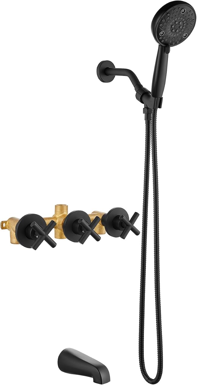 Aolemi 3 Handles Tub Shower Faucet Set by Aolemi