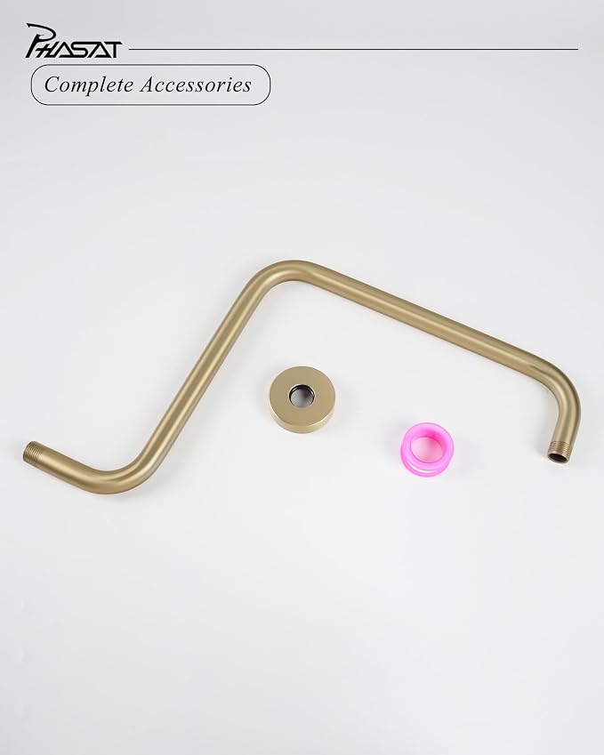PHASAT S Shaped Shower Arm, High Rise Shower Arm - Image 7