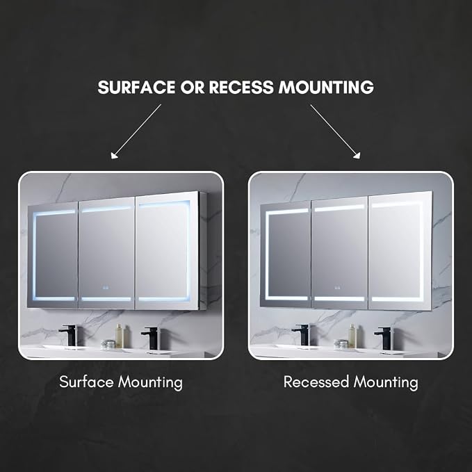 Blossom 60-Inch LED Lighted Mirror Medicine Cabinet - Image 5