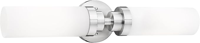 Emak Modern Brushed Nickel Bathroom Light Fixtures, 2-Light Vanity Lights by EmakLighting