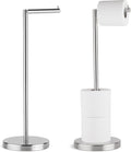 Marmolux Acc - Free Standing Toilet Paper Holder Stand Brushed Steel Finish 1pc by MARMOLUXACC