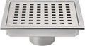 6 Inch Square Shower Floor Drain, Grille by DEOKXZBathroomMall
