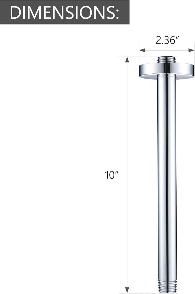 Celling Mounted Extention Stainless Steel High Density Thickened Thread Shower - Image 2